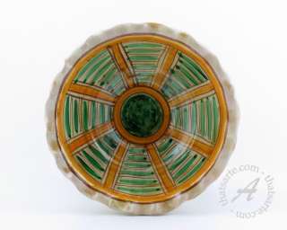 Handmade Italian Ceramic Footed Bowl by Alessi, Italy  