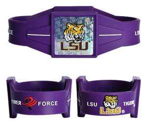 LSU Tigers Power Force Silicone Ion Wrist Band (NEW) Bracelet   Large 