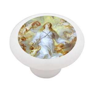 The Assumption of the Virgin by Van Dyck Decorative High Gloss Ceramic 