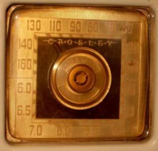vintage 1946 art deco CROSLEY bakelite TUBE radio PLAYS #56TXL(1) w/2 