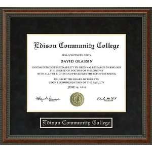  Edison Community College Diploma Frame