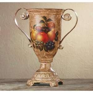  Porcelain Antique Finish Fruit Design Urn