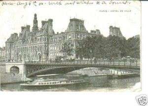 Paris France Hotel De Ville vintage postcard  