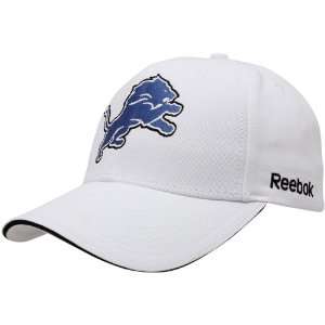  NFL Reebok Detroit Lions White Structured Twill Adjustable Hat 