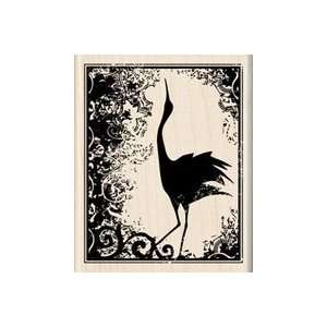  Inkadinkado Mounted Rubber Stamp, Crane Print Everything 