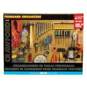  2 each Crawford 43 Piece Pegboard Organizer Kit (1843B 