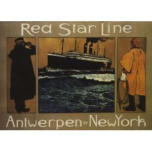  RED STAR LINE SHIP ANTWERPEN BELGIUM NEW YORK VINTAGE 