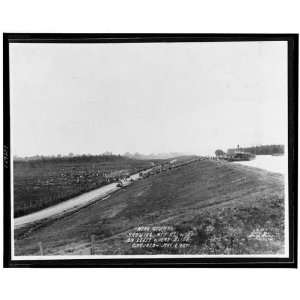  Near Geismar   showing men at work on levee,1927 Flood 