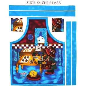  45 Wide Suzie Q Christmas Apron Panel Fabric By The 