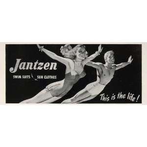  1946 Billboard Jantzen Swimsuits Ad Swimmers Diving 