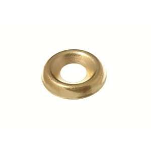 SCREW CUP SURFACE FINISHING WASHERS No. 8 EB BRASS PLATED ( pack of 20 