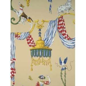  Scalamandre Venetian Carnival   Beige Wallpaper
