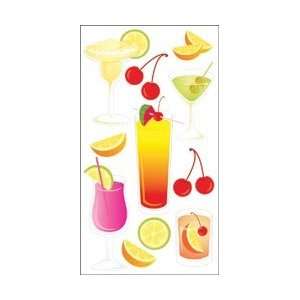  Jolees Stickers Vellum Stickers Party Drinks; 3 Items 