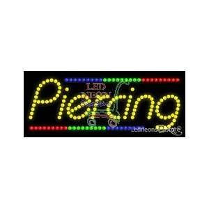 Piercing LED Sign 11 inch tall x 27 inch wide x 3.5 inch deep outdoor 