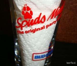 Vintage Spuds MacKenzie Bud Light Beer Glass Budweiser  