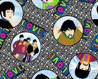 512 All U Need is Love Beatles SEW Cotton Quilt Fabric  