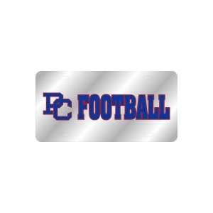  License Plate   PC INTERLOCK FOOTBALL SILVER/GARNET/D.BLUE 