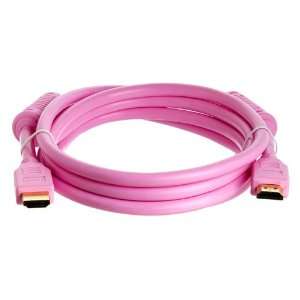    Cmple   6FT 28AWG HDMI Cable with Ferrite Cores   Pink Electronics