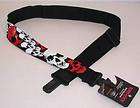 LM Guitar Straps, SL 225 SK, Sure Lock 2 Silk Screen top with Skull 