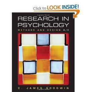  ResearchIn Psychology6th Sixth Edition byGoodwin Goodwin Books