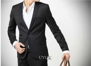 Premium Mens Slim Fit One Button Dress Suit #23  