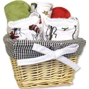  Dr. Seuss The Cat in the Hat 7 Piece Gift Basket Red Baby