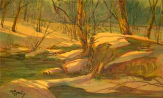 Stowe Vermont Lamoille River Zazenski Original art Painting Cert