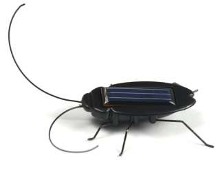 Solar Power Energy Black Cockroach Bug Toy For Children Student Child 