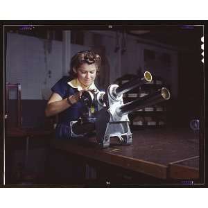 Photo A young woman employee of North American Aviation, Incorporated 