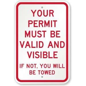  Your Permit Must Be Valid And Visible If Not, You Will Be 