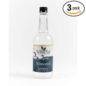 Valetta Flavor Company Almond Sugar Free Coffee Syrup, 25.4 Ounce 