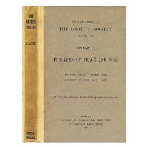   society in the year 1922 Transactions of the Grotius Society Books
