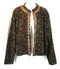 CHICOS DESIGN LINED COTTON BEADED JACKET CHICOS S 1  