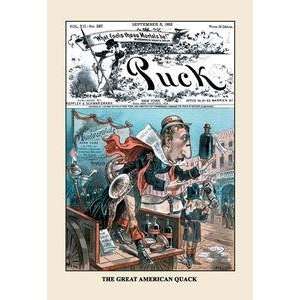  Vintage Art Puck Magazine The Great American Quack 