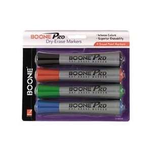  BoonePro Dry Erase Markers, Chisel Tip, Four Pack 