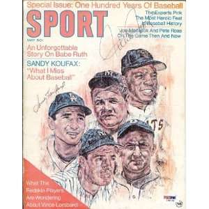  Joe DiMaggio, Willie Mays & Sandy Koufax Autographed Sport 