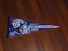 2007 NEW YORK GIANTS SUPER BOWL XLII PENNANT NFC CHAMPS PENNANT COVER 