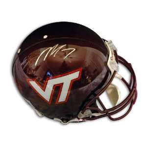   Vick Autographed Helmet   Virginia Tech Proline