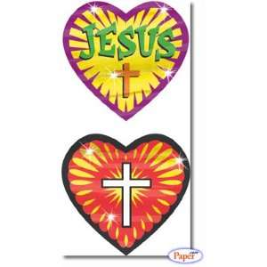  Trend CHRISTIAN HEARTS FOIL BRIGHT STICKERS   30 to 60 pcs 