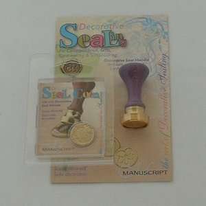  Manuscript Sealing Wax Coin Seal & Handle   Thistle 