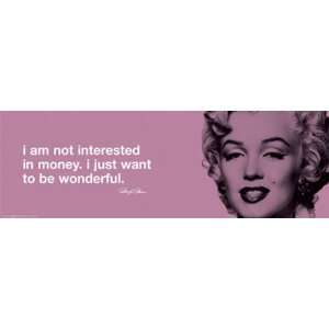  Marilyn Monroe Be Wonderful Quote Sexy College Poster 12 x 