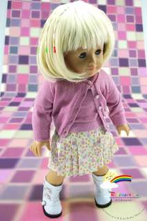 American Girl Doll Heat Resistant 12 13 Wig Blond #A008  
