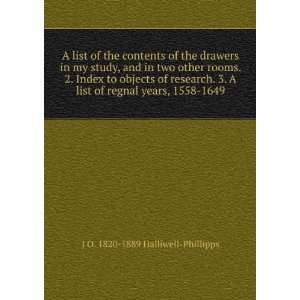   of regnal years, 1558 1649 J O. 1820 1889 Halliwell Phillipps Books