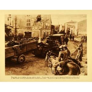  1920 Rotogravure WWI Military Tanks Tractors Hauling Bicycles Army 