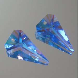  Swarovski Crystal AB Sapphire Arrowheads