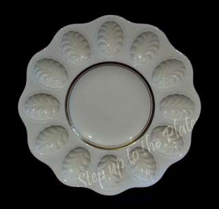 Lenox China Deviled EGG SERVER Appetizer Plate Platter Dish Hors D 