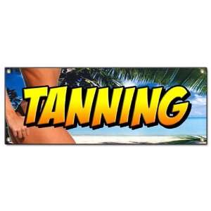  TANNING BANNER SIGN tan beauty salon spa bed signs Patio 