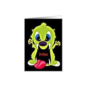  Joshua   Monster Face Halloween Card Health & Personal 