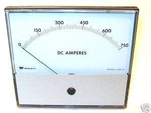 New Triplett 420 G DC Amperes Panel Meter Ameter 0 750  