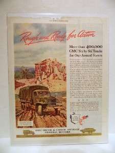   1944 GMC General Motors War Trucks WWII Amphibian Magazine Ad  